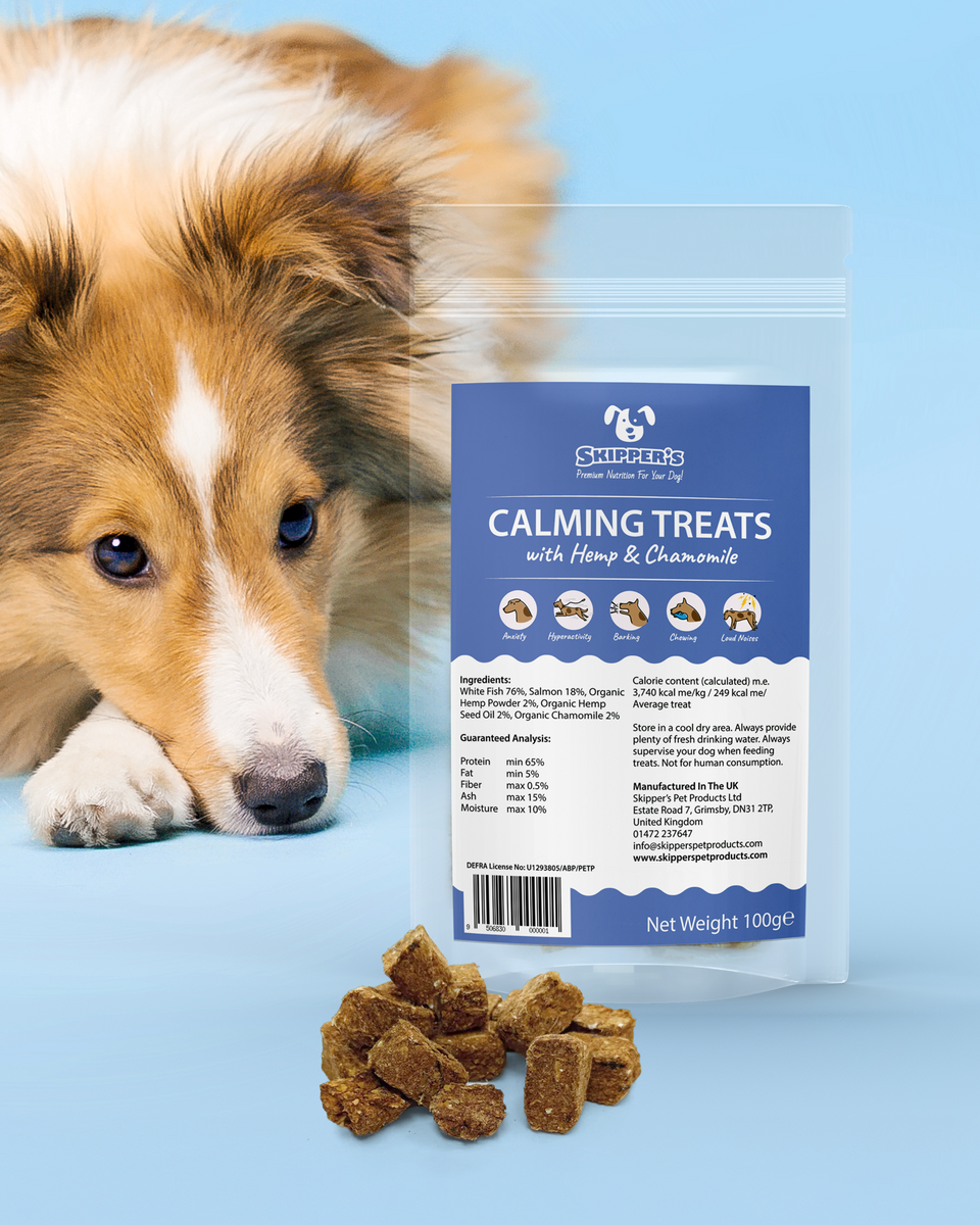 Fish Calming Treats with Hemp Chamomile for Dogs Skipper s Pet Products