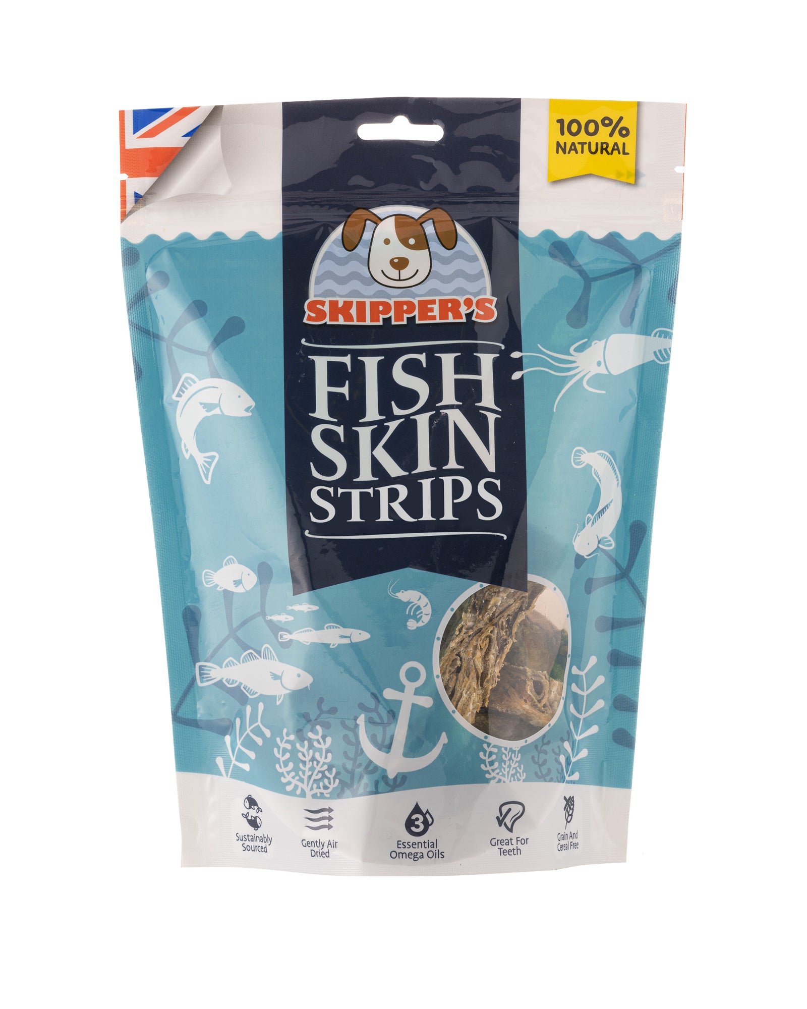 Dried fish shop skin dog treats